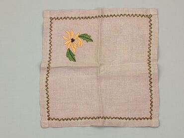 Textile: PL - Tablecloth 32 x 32, color - Beige, condition - Good