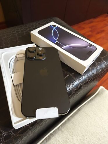 Apple iPhone: IPhone 16 Pro, 256 GB, Black Titanium, Sənədlərlə