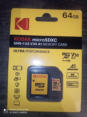 sd kartı: Kodak micro SD kart. 64 GB. ORIGINAL AĞZI BAĞLI QUTU Mobil telefonlar — 2