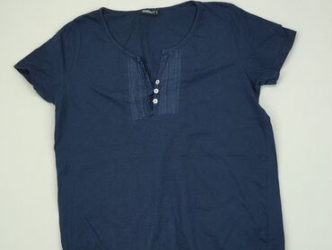 bluzki koszulowe niebieska: Блуза жіноча, Janina, M, стан - Хороший