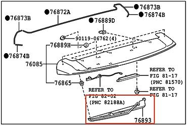 Спойлеры: Задний спойлер Toyota 2020 г., Б/у, Оригинал — 10