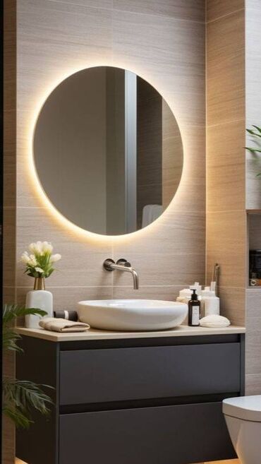 зеркало с подсветкой для макияжа: Кргулое зеркало с подсветкой с сенсорной кнопкой скидки на зеркала