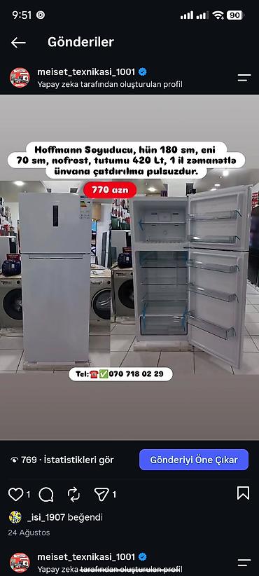Soyuducular: Anbardan satış Soyuducu modelləri Ünvana çatdırılma pulsuzdur 1) — 12