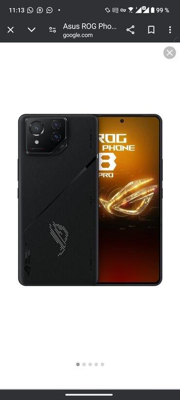 Asus ROG Phone, Б/у, 512 ГБ, цвет - Черный, 2 SIM