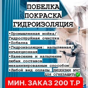 требуется химчистка: Дубалдарды сырдоо, Майдын негизинде, Суунун негизинде, 6 жылдан ашык тажрыйба
