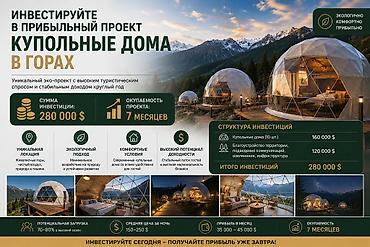 горам: 🏔️ **ИНВЕСТИЦИОННЫЙ ПРОЕКТ — КУПОЛЬНЫЕ ДОМА В ГОРАХ** Предлагаем — 2