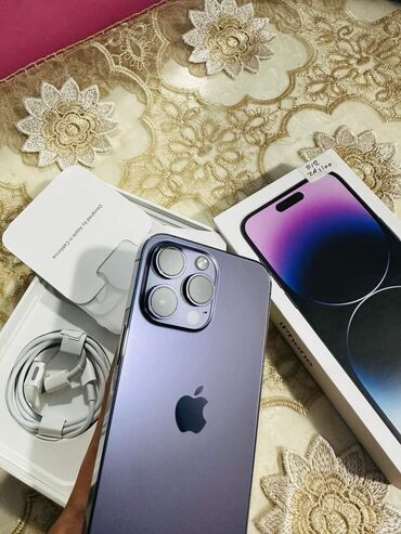Apple iPhone: IPhone 14 Pro Max, 128 GB, Desert Titanium, Zəmanət
