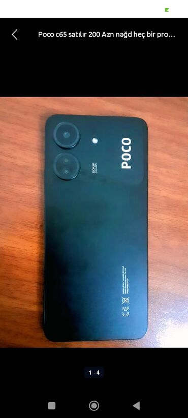 Poco: Poco C65, 128 GB, rəng - Qara, Zəmanət, Face ID, Barmaq izi