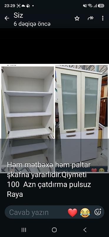İkiqapılı çoxfunksiyalı şkaf - Ağ rəngdə, şüşəli ikili qapı dizaynı - lalafo.az -da İkiqapılı çoxfunksiyalı şkaf - Ağ rəngdə, şüşəli ikili qapı dizaynı -