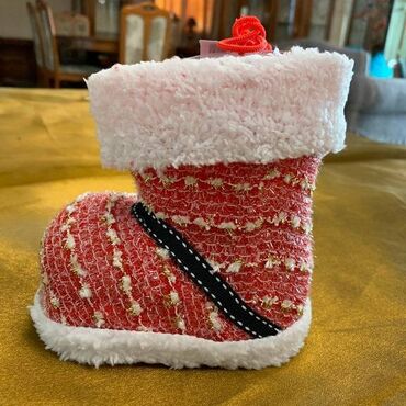 дед мороз в Кыргызстан | НОВОГОДНИЕ ИГРУШКИ И УКРАШЕНИЯ: Упаковка Башмачок Деда Мороза для сладкого новогоднего подарка