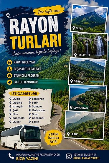 ucuz yuk dasima bakı: Hər həftə sonu Rayon Turları Sənin macəran bizimlə başlayır! - Rahat — 1