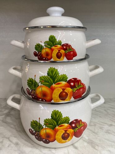 Tava-qazan dəstləri: Qazan, rəng - Ağ — 1