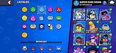 max kinder: Brawl Stars hesabı – geniş skin kataloqu - Nadir: 69/104 toplanıb — 2