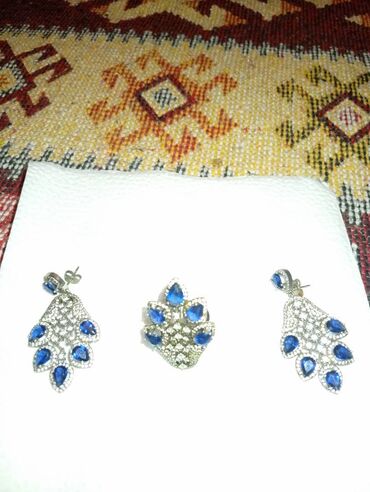 Zərgərlik dəstləri: Dəstə daxildir: Sırğa, Üzük, Versace, Gümüş, 925 Əyar, 50 g — 3