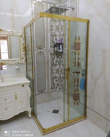 Duş kabinaları, arakəsmələr: Yeni Arakəsmə, Künc üçün, Pulsuz çatdırılma — 23