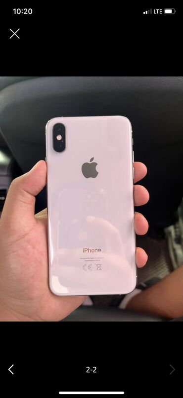 Техника жана электроника: IPhone Xs, Колдонулган, 256 ГБ, White Titanium, 77 %