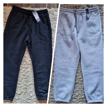 velike muske majice: Sweatpants, L (EU 52), M (EU 50), color - Black, Cotton