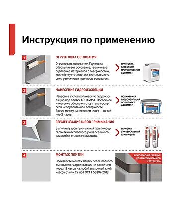 max safe: Полимерная гидроизоляция под плитку ТЕХНОНИКОЛЬ MASTER AQUAMAST, ведро — 6