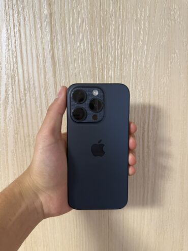 Apple iPhone: IPhone 15 Pro, Колдонулган, 256 ГБ, Көк, Куту, 90 %
