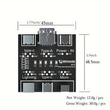 Mobil telefonlar üçün digər aksesuarlar: Usb tester. Telefonlar üçün olan usb kabellərin işlək olub olmadığını
