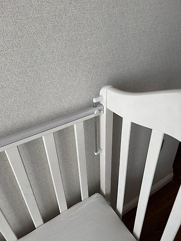 Детские приставные кроватки: Детская приставная кроватка, С колесиками, цвет - Белый — 4