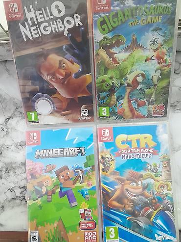 nintendo swich: Nintendo Switch üçün oyun diskləri (fiziki kassetlər) Paketdə olan — 1