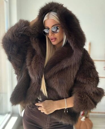 Krzneni kaputi: Sa postavom, Veštačko krzno, bоја - Siva — 4