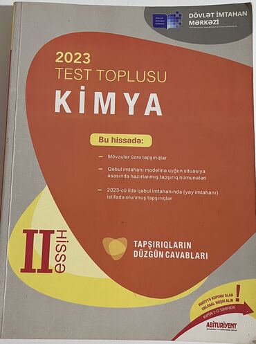 kimya test toplusu 2 ci hisse: Kimya test toplusu 2 hissə, 2023