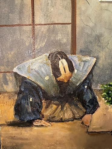 yağ satışı: 🎨 **“Hakari – Şərəfli Ölüm”** Təmiz kətan üzərində işlənmiş, tamamilə — 6