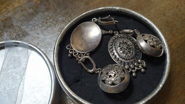 Серебряные серьги: Серебряные серьги, Проба 925, Жемчуг, Женские, Б/у — 13