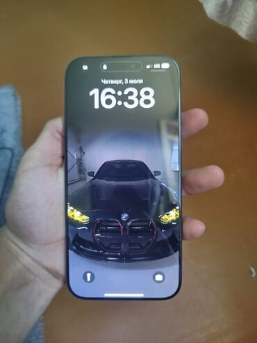 элитные номера телефонов: IPhone 16 Pro Max, Колдонулган, 256 ГБ, Black Titanium, Заряддоочу түзүлүш, Каптама, Кабель, 100 %