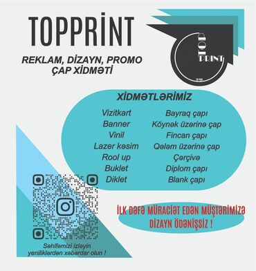 evakuator xidmeti ucuz: TopPrint reklam, dizayn və çap xidmətləri təklif edir. Vizit kartları