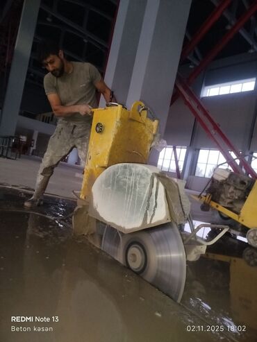 Beton işləri: #Betonkesme #betondeşmə Beton kubik kərpic - dən kəsim deşim — 8