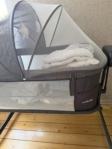 yonca toxum: Coolbaby beşik/yan yataq – tünd boz rəng Xüsusiyyətlər: - Yan tərəfi — 2