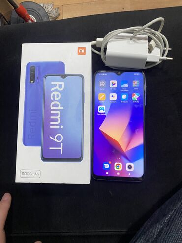 Xiaomi: Xiaomi Redmi 9T, 64 GB, rəng - Göy, 
 Barmaq izi