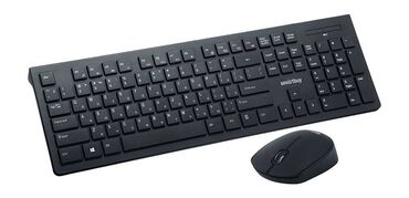 Колонки, гарнитуры и микрофоны: Клавиатура+мышь Smartbuy SBC-206368AG-K черного цвета представляют