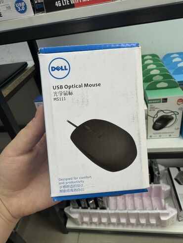 logitech мышка: Оптическая мышь Dell USB MS111 в черном цвете. Модель разработана для