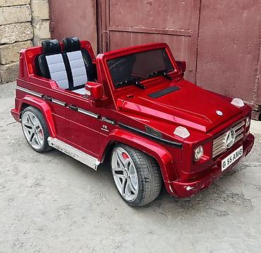 Детский мир: Uşaq üçün elektrikli maşın – G-class üslubunda, qırmızı metalik rəng — 1