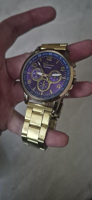 pandora 925 original: Muški ručni sat Geneva Platinum - Kućište okruglog oblika sa zlatnim — 1