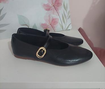 lil solid accessories: Crne baletanke sa kaišem (Mary Jane stil) - Boja: crna - Model — 4
