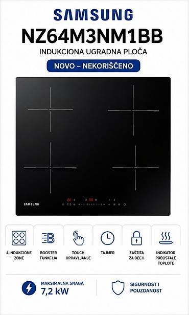 svetlo zelena: Samsung NZ64M3NM1BB indukciona ugradna ploča - 4 indukcione zone sa — 1