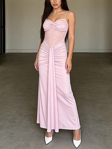 Haljine: 🔥Elegantna maxi haljina sa čipkastim korzetom i naborima
✅2700 din — 1
