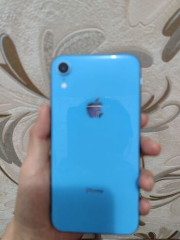 Apple iPhone: IPhone Xr, Б/у, 128 ГБ, Синий, Зарядное устройство, Чехол, 82 %