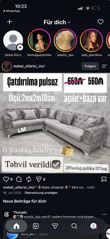 Künc divan – açılır və bazalı model - Ölçü: 2 m x 2 m 70 sm - at lalafo.az Künc divan – açılır və bazalı model - Ölçü: 2 m x 2 m 70 sm -
