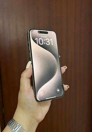 m2 macbook pro: IPhone 15 Pro Max, 256 GB, Desert Titanium, Zəmanət, Face ID, Sənədlərlə — 2