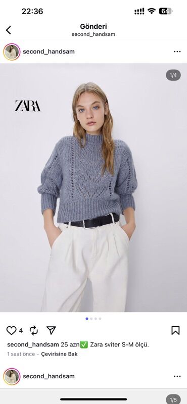 Gündəlik donlar: Gündəlik don, Midi, Zara, M — 64