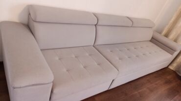 Прямые диваны: Прямой диван с длинными подлокотниками и регулируемыми подголовниками — 11