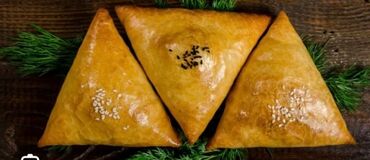 мерси шоколад цена бишкек фрунзе: Треугольные пирожки с румяной корочкой, посыпанные кунжутом и черным