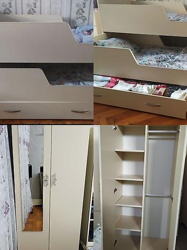 islenmis carpayi: Oğlan və qız üçün, İşlənmiş, Çarpayı, Matrassız, Siyirməli, Laminat — 1