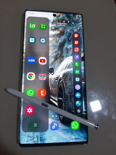 телефон флай смартфон: Samsung Note 10 Plus, 256 ГБ, цвет - Белый, Сенсорный, Отпечаток пальца, Беспроводная зарядка